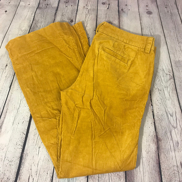 J. Crew Pants - J Crew City Fit Mustard Corduroy Pant Size 8